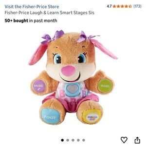 Fisher-Price Interactive Plush Dog - Pink and Brown